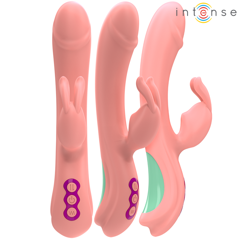 Vibromasseur rabbit Rachel oscillation point G rose – Intense