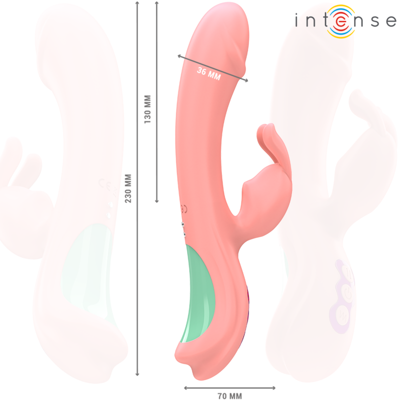 Vibromasseur rabbit Rachel oscillation point G rose – Intense