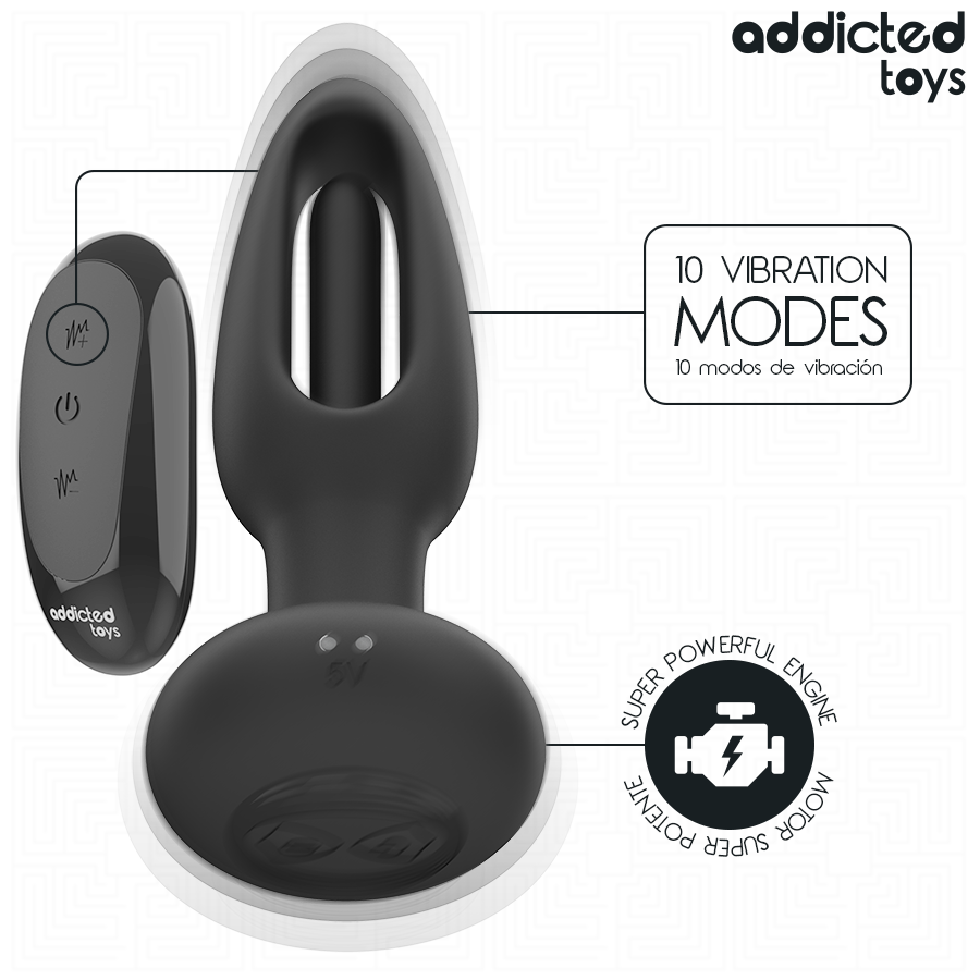 Plug anal langue vibrante télécommandé – Addicted Toys