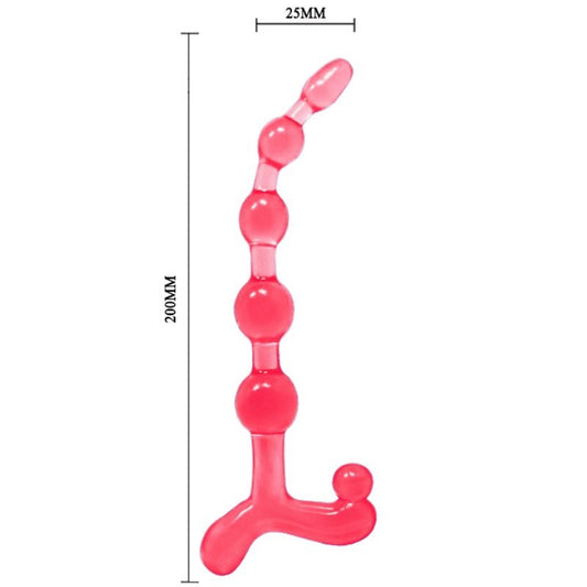 Balles Anal Bendy Twist Rouges – Baile