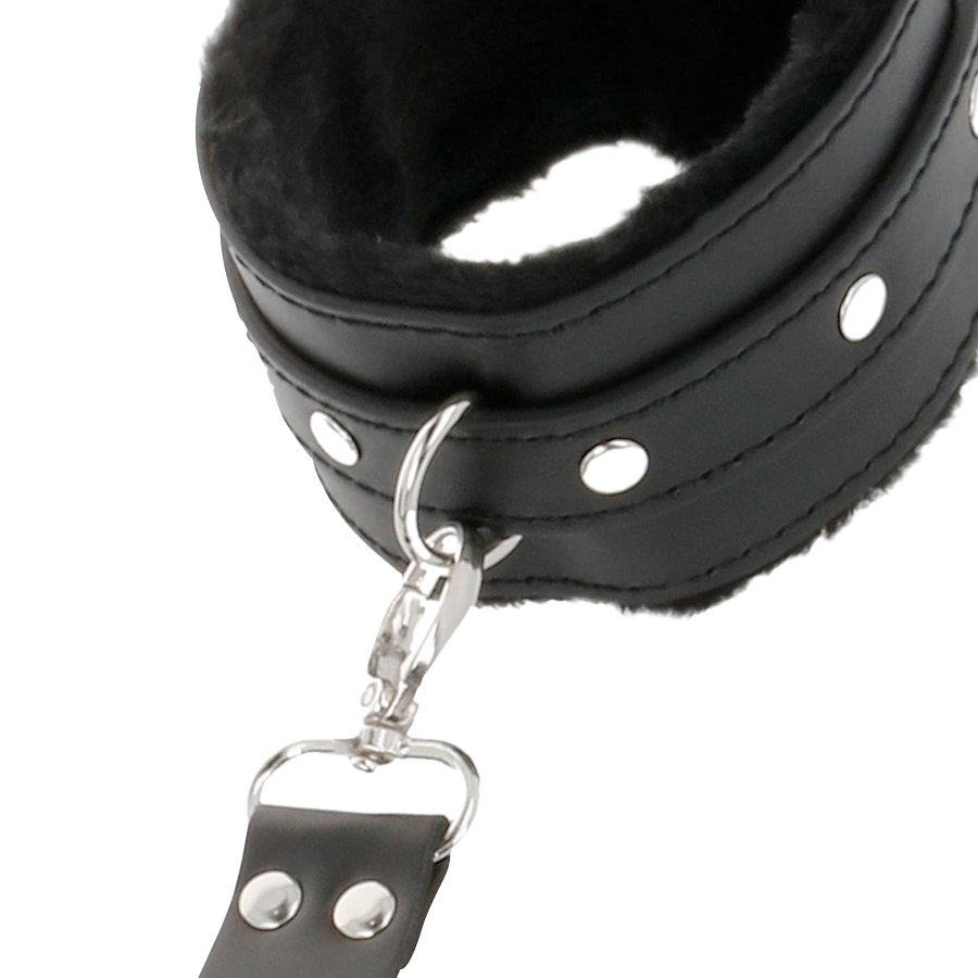 Menottes cuir pieds mains noir – Darkness BDSM