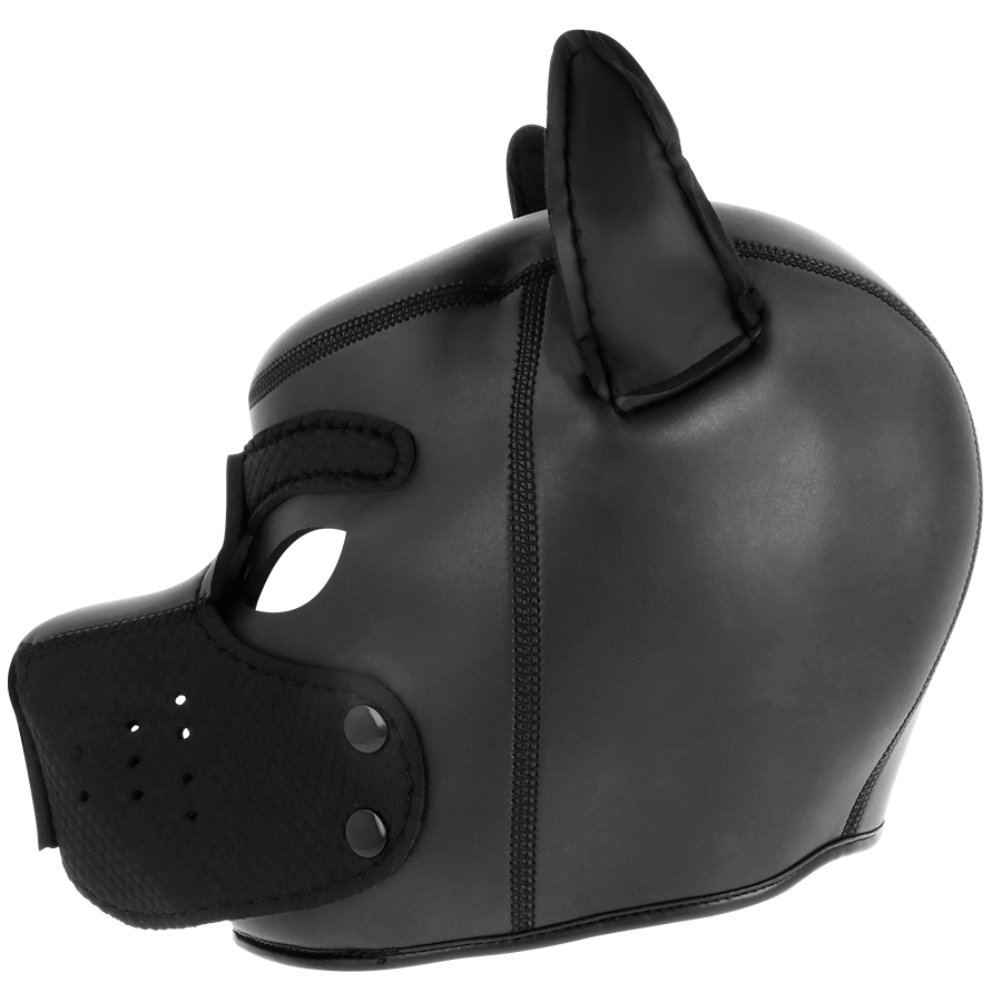 Masque chien néoprène museau amovible L – Darkness