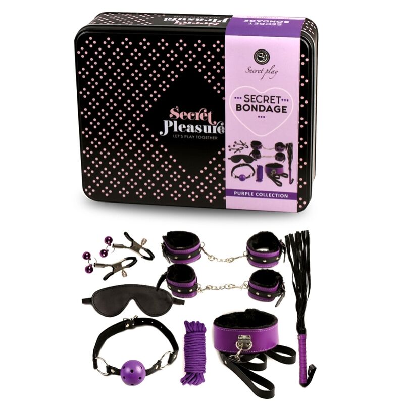 BDSM Set 8 Pièces Violet/Noir – Secretplay