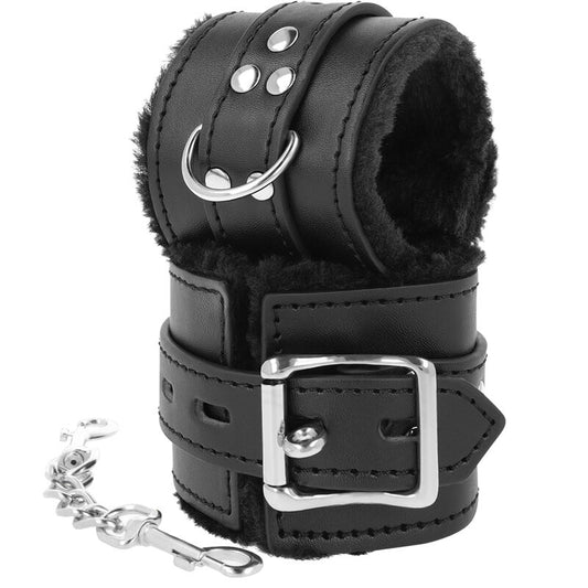 Menottes BDSM doublées noires – Darkness