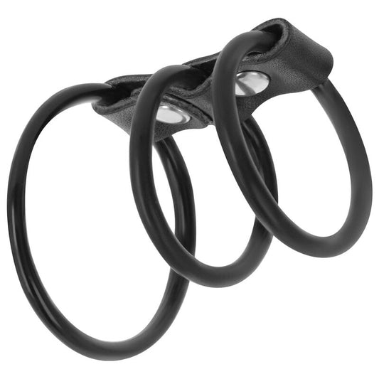 Trio anneaux pénien flexibles TPR – Darkness BDSM