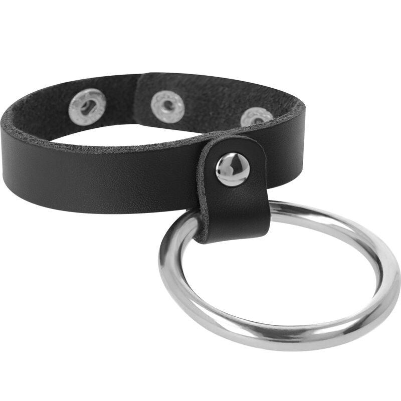 Anneau pénien testiculaire métal noir – Darkness BDSM