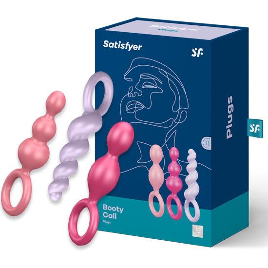 Jeu Bouchons Anal 3 Pièces Tricolore – Satisfyer