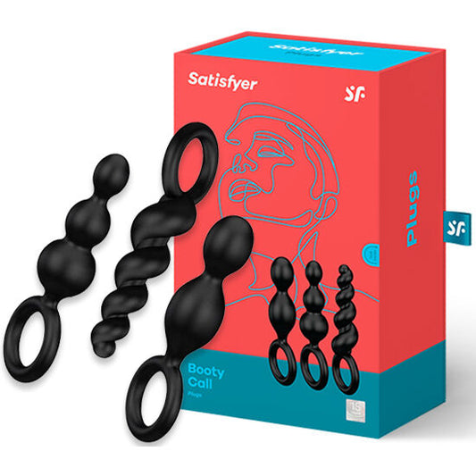 Jeu Bouchons Anal 3 Pièces Noir – Satisfyer