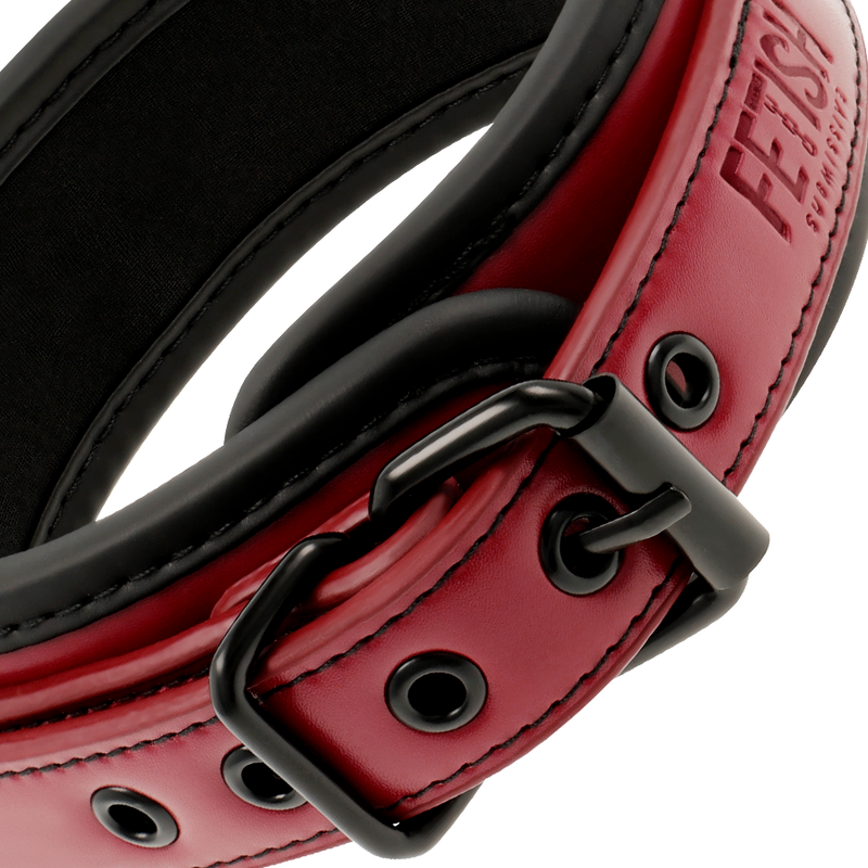 Collier esclave BDSM chaîne néoprène – Fetish Submissive Dark Room