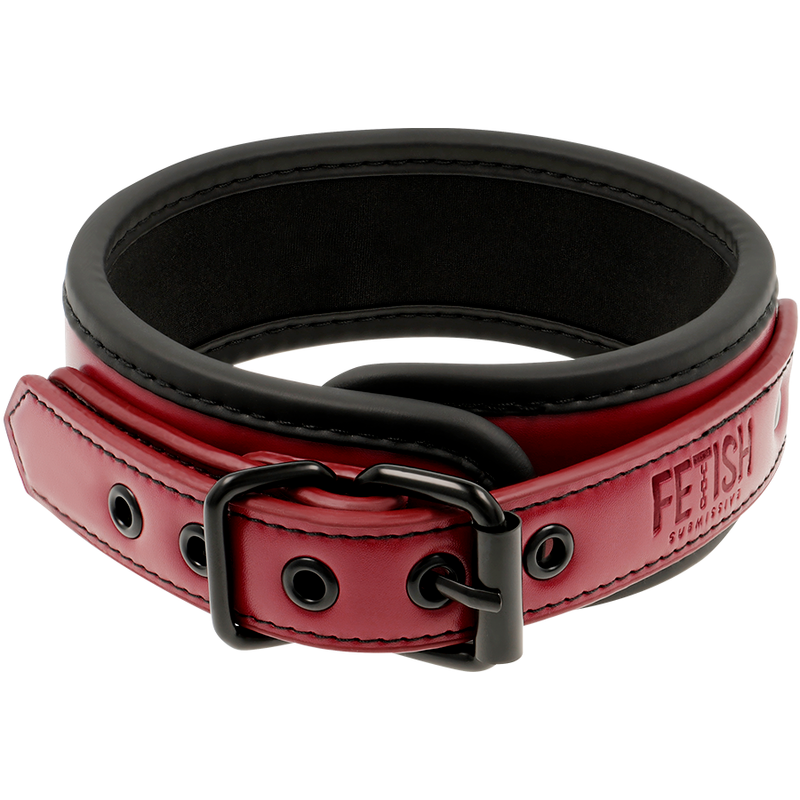 Collier esclave BDSM chaîne néoprène – Fetish Submissive Dark Room
